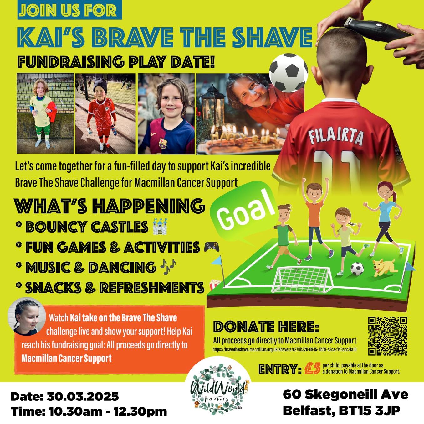 Brave the Shave play day entry