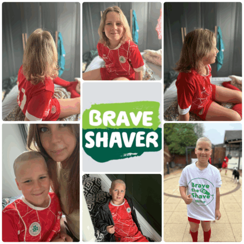 Kai before after Brave the Shave